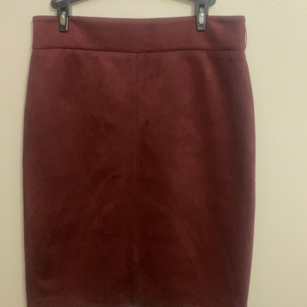 Ann Taylor Red Knee-Length Pencil Skirt